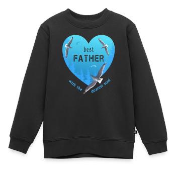 best father - Kinder Premium Organic Sweatshirt - Schwarz - Vorne - AI Model Kid Female (0cm)
