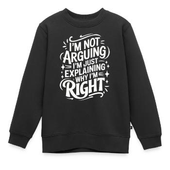 Frau Ehefrau Partnerin Familie Verheiratet - Kinder Premium Organic Sweatshirt - Schwarz - Vorne - AI Model Kid Female (0cm)