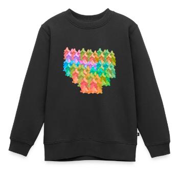 Coloré, Coloré, Forêt, Automne, Fantaisie, Sapins, Nature - Sweat Premium enfant bio - noir - Devant - AI Model Kid Female (0cm)