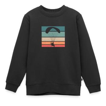 Parapente Parapente - Sweat Premium enfant bio - noir - Devant - AI Model Kid Female (0cm)