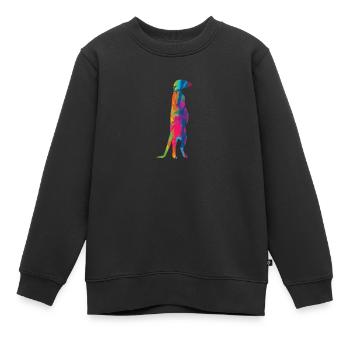 Erdmännchen - Kinder Premium Organic Sweatshirt - Schwarz - Vorne - AI Model Kid Female (0cm)
