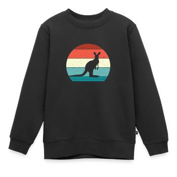 Kangourou Marsupial Kangourou Mammifères - Sweat Premium enfant bio - noir - Devant - AI Model Kid Female (0cm)