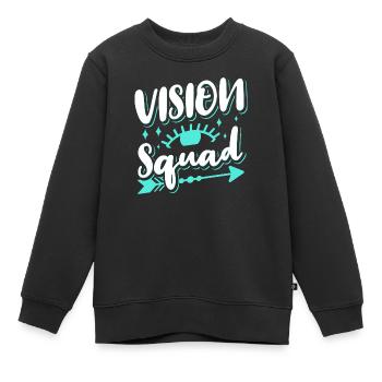 Augenarzt Brille Optometrist Vision Squad - Kinder Premium Organic Sweatshirt - Schwarz - Vorne - AI Model Kid Female (0cm)