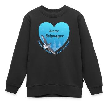 meilleur beau-frère - Sweat Premium enfant bio - noir - Devant - AI Model Kid Female (0cm)