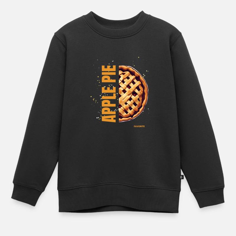 Un demi-gâteau en cuisson rapide - Sweat Premium enfant bio - noir