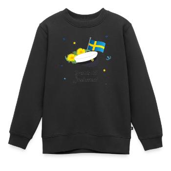 Remise des diplômes de la classe 2024 Fête de remise des diplômes du lycée - Sweat Premium enfant bio - noir - Devant - AI Model Kid Female (0cm)