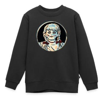 Annabelle Halloween Puppe - Kinder Premium Organic Sweatshirt - Schwarz - Vorne - AI Model Kid Female (0cm)