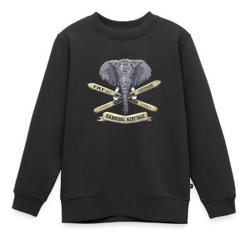 Hannibal Erbe - Kinder Premium Organic Sweatshirt - Schwarz - Vorne - AI Model Kid Female (0cm)