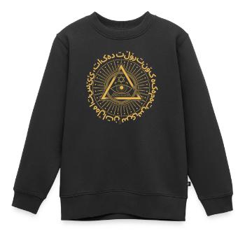Illuminati - Kinder Premium Organic Sweatshirt - Schwarz - Vorne - AI Model Kid Female (0cm)