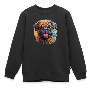 Carlin - Sweat Premium enfant bio - noir - Devant - AI Model Kid Female (0cm)