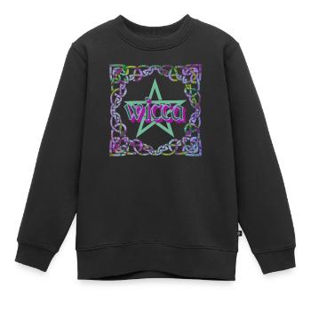 keltischer rahmen wicca e 230 - Kinder Premium Organic Sweatshirt - Schwarz - Vorne - AI Model Kid Female (0cm)