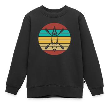 Sports nautiques en kayak - Sweat Premium enfant bio - noir - Devant - AI Model Kid Female (0cm)