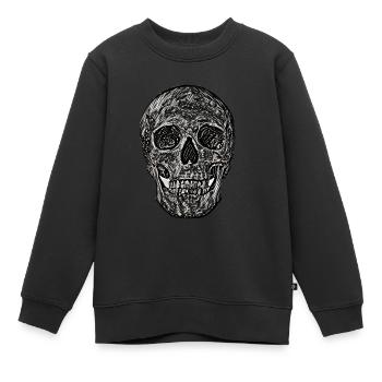 Dark Skull - Kids Premium Organic Sweatshirt - black - Front - AI Model Kid Female (0cm)