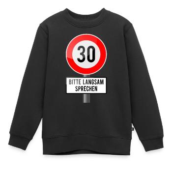 30 années protègent lentement - Sweat Premium enfant bio - noir - Devant - AI Model Kid Female (0cm)