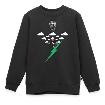 Hello World vlog_01 - Kinder Premium Organic Sweatshirt - Schwarz - Vorne - AI Model Kid Female (0cm)