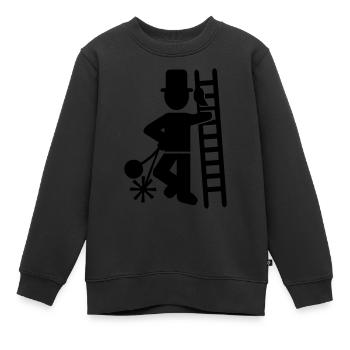 Schornsteinfeger - Kinder Premium Organic Sweatshirt - Schwarz - Vorne - AI Model Kid Female (0cm)
