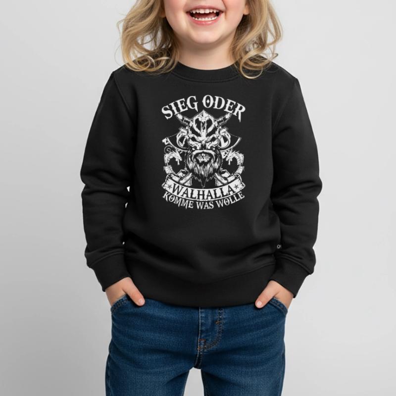Sieg oder Walhalla Kinder Premium Organic Sweatshirt