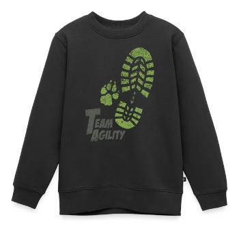 Team Agility gruen - Kinder Premium Organic Sweatshirt - Schwarz - Vorne - AI Model Kid Female (0cm)