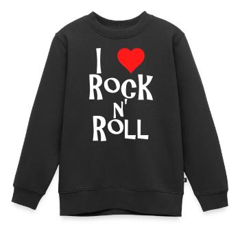 rock n' roll - Sweat Premium enfant bio - noir - Devant - AI Model Kid Female (0cm)