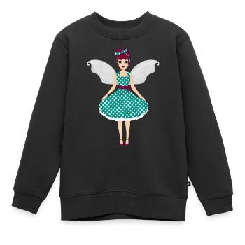 Rockabilly Fee - Kinder Premium Organic Sweatshirt - Schwarz - Vorne - AI Model Kid Female (0cm)