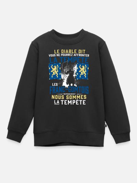 Tempête Franc-Comtois - Sweat Premium enfant bio - noir
