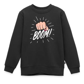 Strip Pop mit weiblicher Faust - Kinder Premium Organic Sweatshirt - Schwarz - Vorne - AI Model Kid Female (0cm)