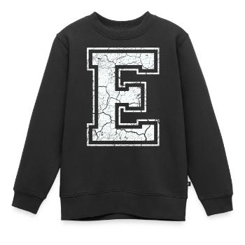 Un caractère un mi dans blanc in Used Look - Sweat Premium enfant bio - noir - Devant - AI Model Kid Female (0cm)