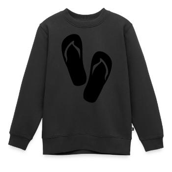 tong - Sweat Premium enfant bio - noir - Devant - AI Model Kid Female (0cm)