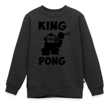 ping pong Tischtennis, lustige Stimmung - Kinder Premium Organic Sweatshirt - Schwarz - Vorne - AI Model Kid Female (0cm)