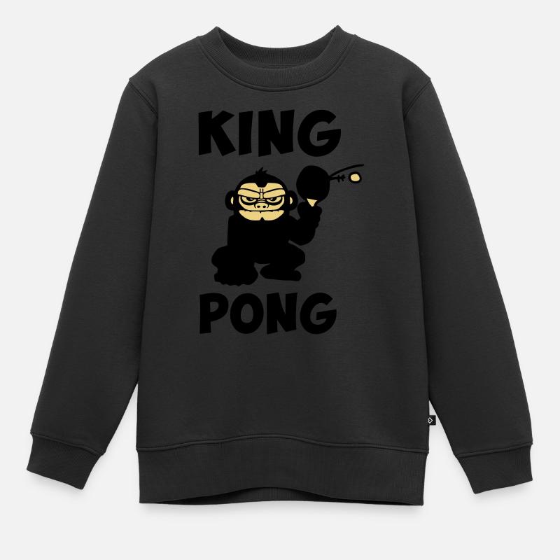 ping pong, tennis de table humour drôle - Sweat Premium enfant bio - noir