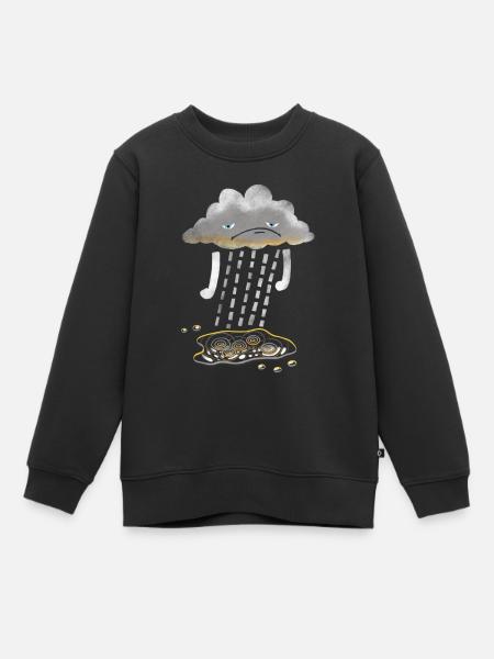 Traurige Wolke - Kinder Premium Organic Sweatshirt - Schwarz
