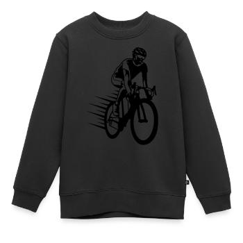 radsport - Kinder Premium Organic Sweatshirt - Schwarz - Vorne - AI Model Kid Female (0cm)