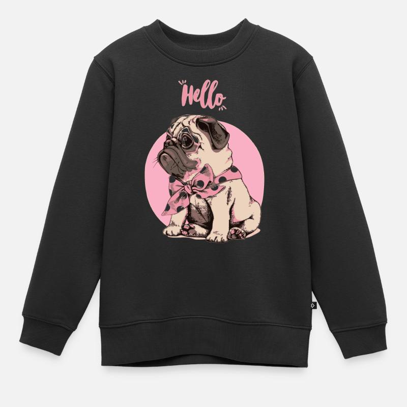 Carlin doux - Sweat Premium enfant bio - noir