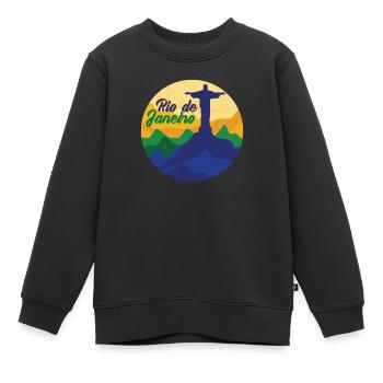 Rio de Janeiro - Sweat Premium enfant bio - noir - Devant - AI Model Kid Female (0cm)