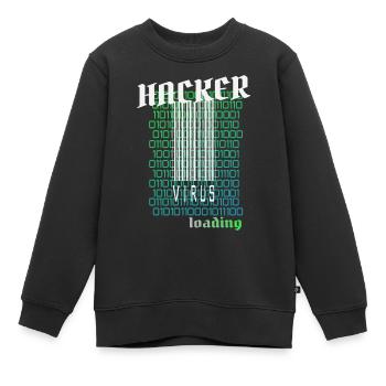 Anonymous, Hacker - Kinder Premium Organic Sweatshirt - Schwarz - Vorne - AI Model Kid Female (0cm)