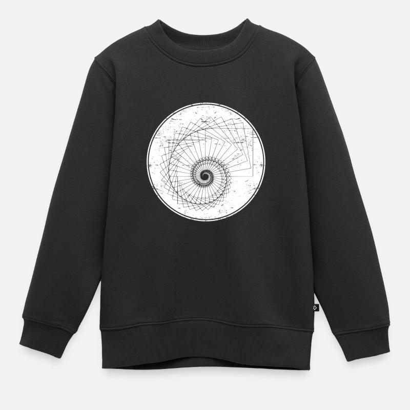 spirale mathématique - Sweat Premium enfant bio - noir