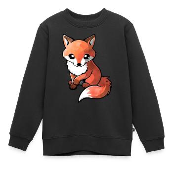 SÜSSER FUCHS - Kinder Premium Organic Sweatshirt - Schwarz - Vorne - AI Model Kid Female (0cm)
