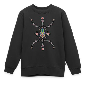 z imazighen kabyle schmuck - Kinder Premium Organic Sweatshirt - Schwarz - Vorne - AI Model Kid Female (0cm)