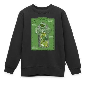 Sesamstraße Oscar Anatomie Mülltonne - Kinder Premium Organic Sweatshirt - Schwarz - Vorne - AI Model Kid Female (0cm)