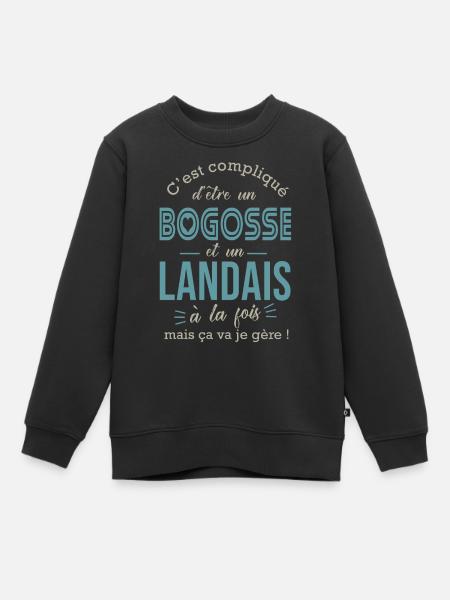 bogosse landais cadeau homme région fiert landais - Sweat Premium enfant bio - noir
