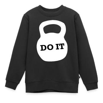 Gym Sport Kraftsport - Kinder Premium Organic Sweatshirt - Schwarz - Vorne - AI Model Kid Female (0cm)