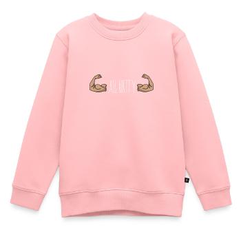 All Natty Light - Kinder Premium Organic Sweatshirt - Rosa - Vorne - AI Model Kid Female (0cm)