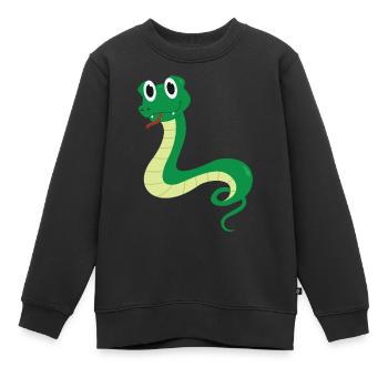 ligne - Sweat Premium enfant bio - noir - Devant - AI Model Kid Female (0cm)