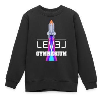 Gymnasium Grundschulabschluss Level Rakete - Kinder Premium Organic Sweatshirt - Schwarz - Vorne - AI Model Kid Female (0cm)