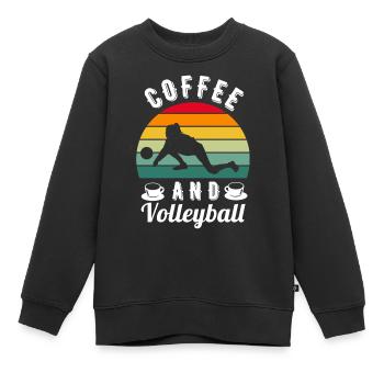 Volleyball Volleyballer Beach Volleyball Spieler - Kinder Premium Organic Sweatshirt - Schwarz - Vorne - AI Model Kid Female (0cm)
