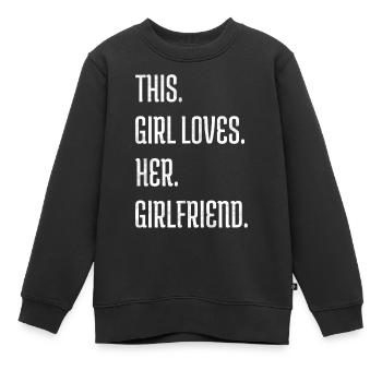obama political funny sayings woman black lives - Kinder Premium Organic Sweatshirt - Schwarz - Vorne - AI Model Kid Female (0cm)