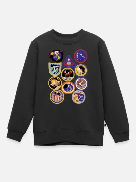 NASA Badges de la Mission Apollo - Sweat Premium enfant bio - noir