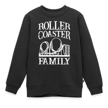 Roller Coaster Family - Kinder Premium Organic Sweatshirt - Schwarz - Vorne - AI Model Kid Female (0cm)