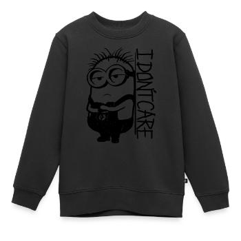 Minions Phil Mir Egal - Kinder Premium Organic Sweatshirt - Schwarz - Vorne - AI Model Kid Female (0cm)