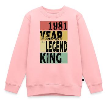 1981 - Sweat Premium enfant bio - rose - Devant - AI Model Kid Female (0cm)